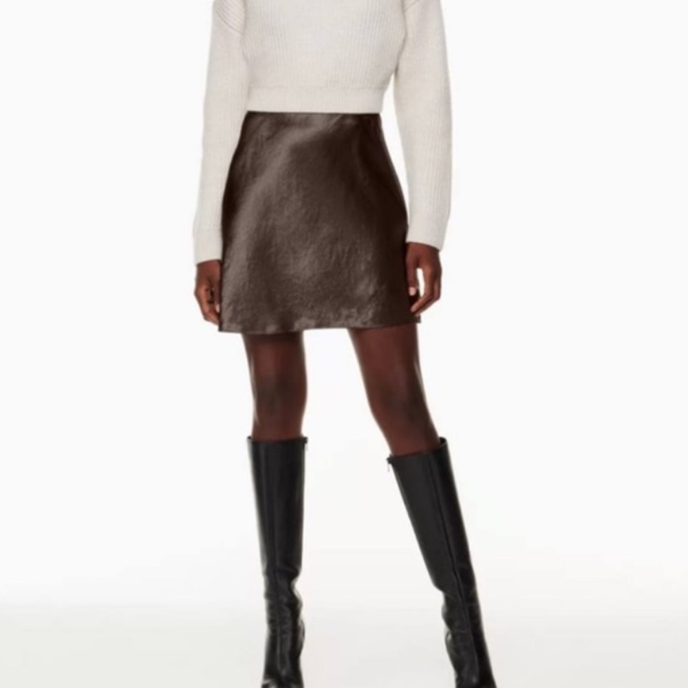 Aritzia Satin Mini Skirt
